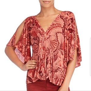 FREE PEOPLE Amour floral tunic top